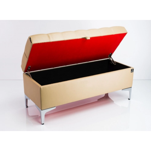 Kufer Pikowany CHESTERFIELD Eko-Skóra Beż / Model Q-1 Rozmiary od 50 cm do 200 cm